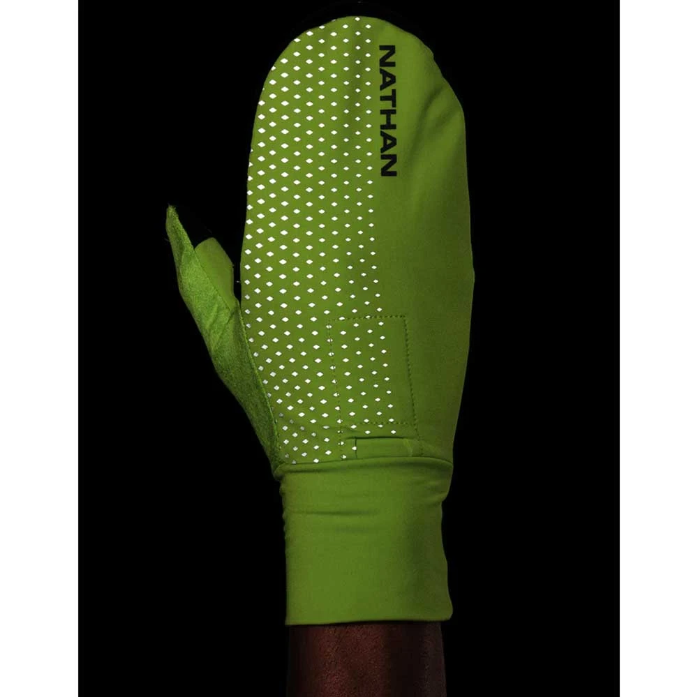 Nathan HyperNight Reflective Convertible Mitt - Hi Vis Yellow/Geo Print 6 Nathan HyperNight Reflective Convertible Mitt - Hi Vis Yellow/Geo Print - Image 4