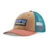 Patagonia Unisex P-6 Logo LoPro Trucker Hat - Grayling Brown -Sports Store POS WBF23 38283 GRBN