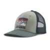 Patagonia Line Logo Ridge LoPro Trucker Hat - Sleet Green -Sports Store POS WBF23 38285 STGN