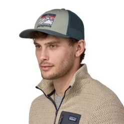 Patagonia Line Logo Ridge LoPro Trucker Hat - Sleet Green -Sports Store POS WBF23 38285 STGN CK1