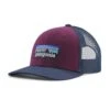 Patagonia Unisex P-6 Logo Trucker Hat - Night Plum -Sports Store POS WBF23 38289 NTPL