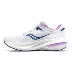 Saucony Women's Triumph 21 Running Shoe - White/Indigo - Regular (B) -Sports Store S10881 31 2 1