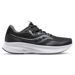 Saucony Men's Guide 15 Running Shoe - Black/White - Wide (2E)