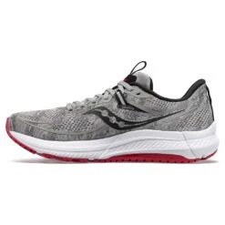 Saucony Men's Omni 21 Running Shoe - Alloy/Garnet- Wide (2E) -Sports Store S20763 20 2