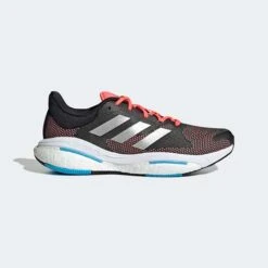 Men's Adidas Solar Glide 5 Running Shoe - Carbon/Silver Met/Turbo - Regular (D)