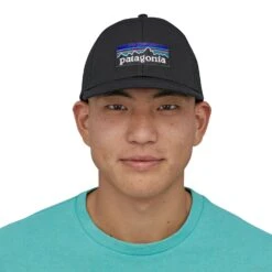 Patagonia Unisex P6 Logo LoPro Trucker Hat - Black -Sports Store WBS20 38283 BLK EK1