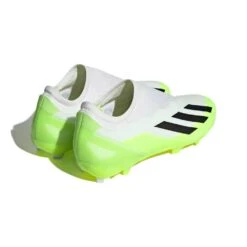 ADIDAS Unisex X Crazyfast .3 Laceless FG Soccer Cleat - Cloud White / Core Black / Lucid Lemon- Regular (D) -Sports Store X CRAZYFAST.3 LL FG White HQ4515 05 standard