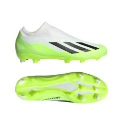ADIDAS Unisex X Crazyfast .3 Laceless FG Soccer Cleat - Cloud White / Core Black / Lucid Lemon- Regular (D) -Sports Store X CRAZYFAST.3 LL FG White HQ4515 22 model