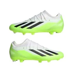 ADIDAS Unisex X Crazyfast .3 FG Cleats- Cloud White / Core Black / Lucid Lemon- Regular (D) -Sports Store X Crazyfast.3 Firm Ground Cleats White HQ4534 09 standard