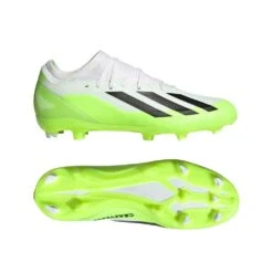 ADIDAS Unisex X Crazyfast .3 FG Cleats- Cloud White / Core Black / Lucid Lemon- Regular (D) -Sports Store X Crazyfast.3 Firm Ground Cleats White HQ4534 22 model