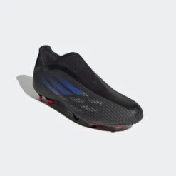 ADIDAS Unisex X Speedflow .3 Laceless FG Soccer Shoe - Black/Sonic Ink/Solar Yellow -Sports Store X Speedflow.3 Laceless Firm Ground Cleats Black FY3273 04 standard