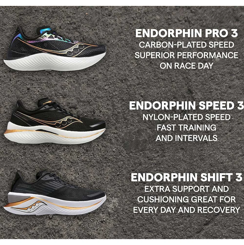 Saucony Women's Endorphin Shift 3 Running Shoes- Black/Goldstrck- Regular (B) 8 Saucony Women's Endorphin Shift 3 Running Shoes- Black/Goldstrck- Regular (B) - Image 6
