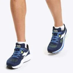 Diadora Men's Mythos Vortice 7 Running Shoe -Black Iris/White/Neon Yellow - Regular (D) -Sports Store diadora 4