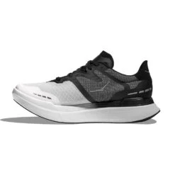 Hoka Unisex Transport X Running Shoe - Black/White- Regular (D) -Sports Store hoka transport x 7